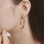 ciite' シーテ イヤリング ボリューム フープイヤリング (両耳用)