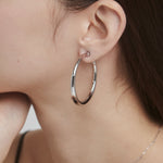 ciite' シーテ イヤリング ボリューム フープイヤリング (両耳用)