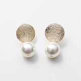 ciite' シーテ ピアス（両耳用） 梨地プレート × パールピアス (両耳用)