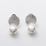 ciite' シーテ ピアス（両耳用） 梨地プレート × パールピアス (両耳用)