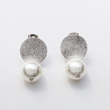 ciite' シーテ ピアス（両耳用） 梨地プレート × パールピアス (両耳用)