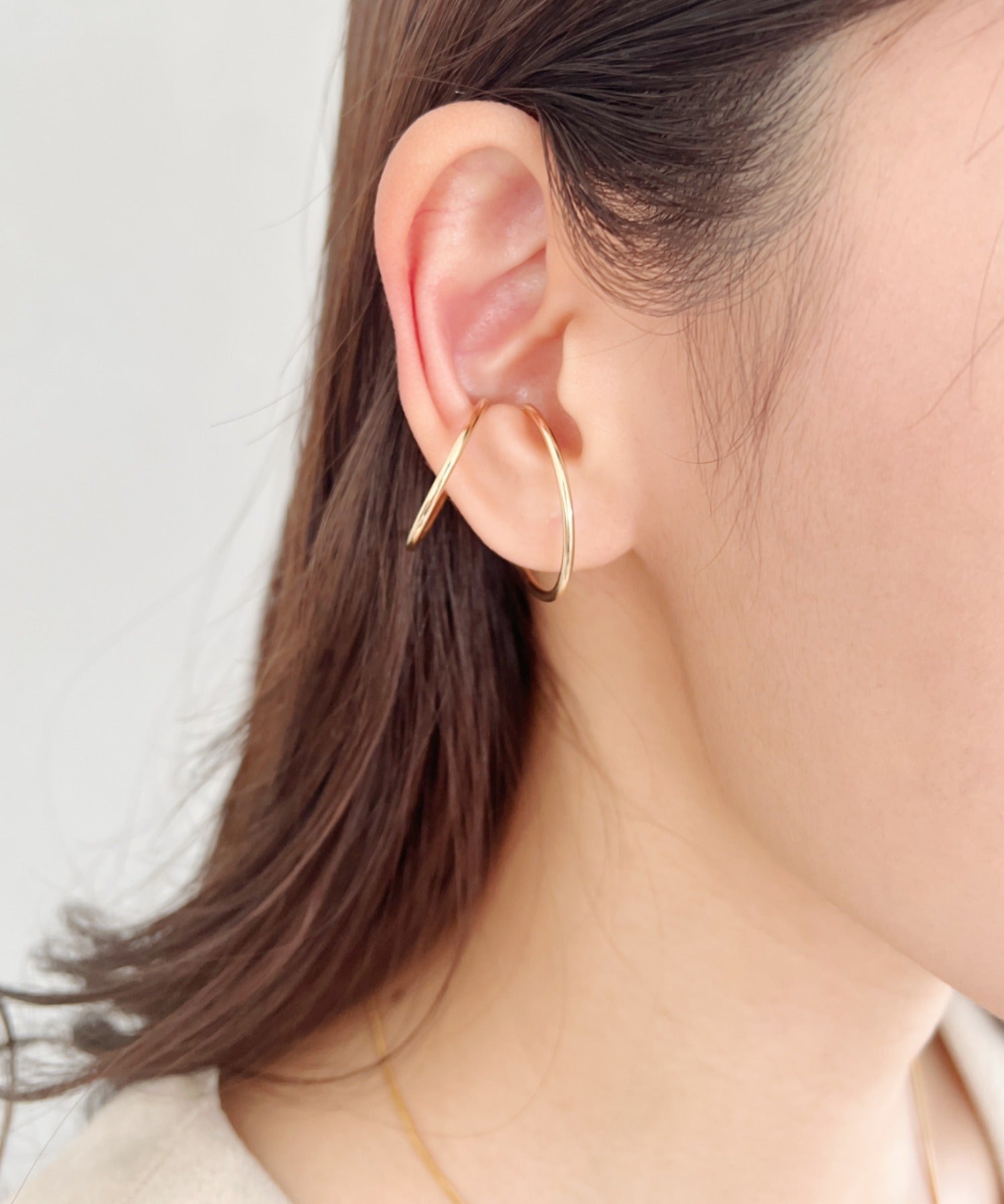 ciite' シーテ イヤーカフ 立体2連イヤーカフ