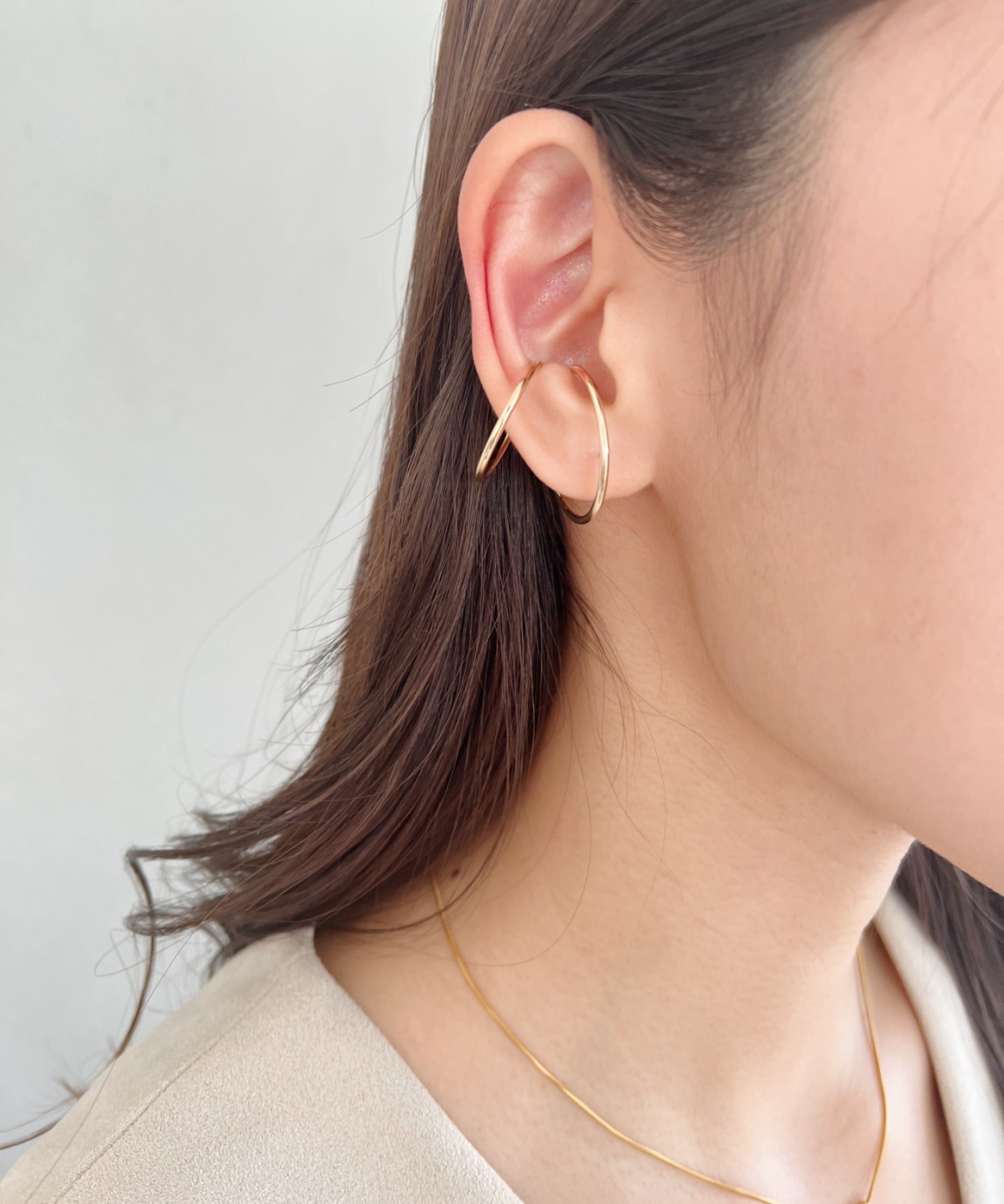 ciite' シーテ イヤーカフ 立体2連イヤーカフ