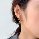 ciite' シーテ ピアス（両耳用） 立体デザインピアス イヤーカフ風 (両耳用)