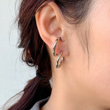 ciite' シーテ ピアス（両耳用） 立体デザインピアス イヤーカフ風 (両耳用)