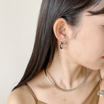 ciite' シーテ ピアス（両耳用） 立体デザインピアス イヤーカフ風 (両耳用)