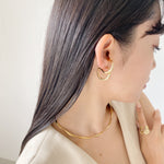 ciite' シーテ ピアス（両耳用） 立体デザインピアス イヤーカフ風 (両耳用)