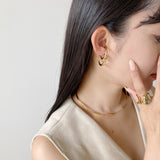 ciite' シーテ ピアス（両耳用） 立体デザインピアス イヤーカフ風 (両耳用)