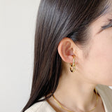 ciite' シーテ ピアス（両耳用） 立体デザインピアス イヤーカフ風 (両耳用)