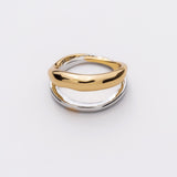 メタルミックスカラーダブルリング