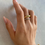 メタルミックスカラーダブルリング