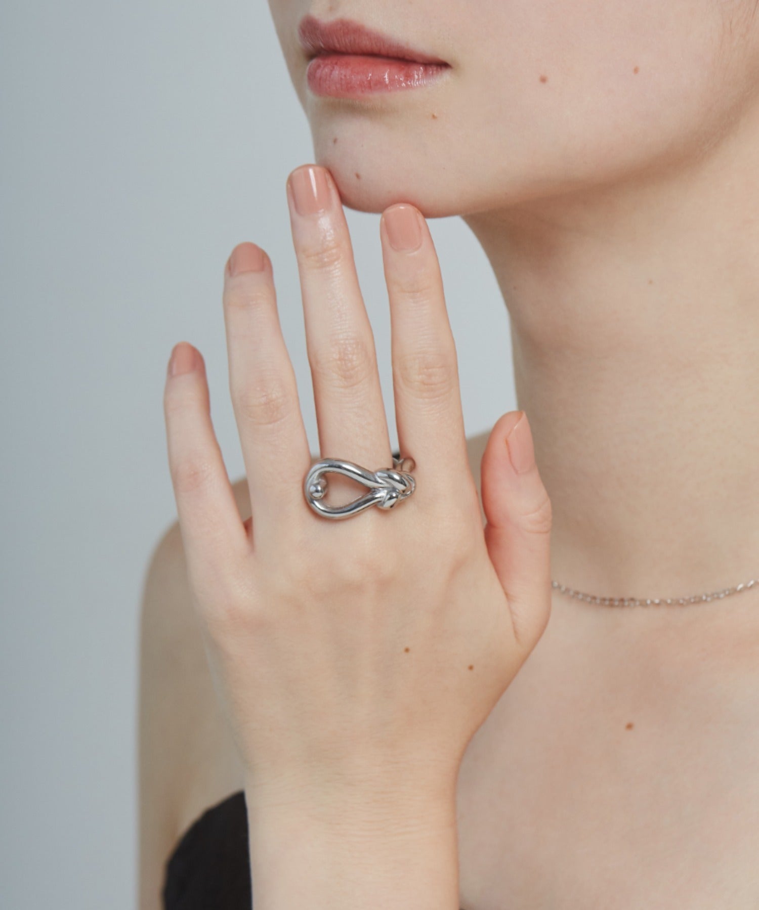 ciite' シーテ リング 【 金属アレルギー対応 】 ノットニュアンス リング サージカルステンレス シルバー