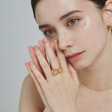 ciite' シーテ リング 【 金属アレルギー対応 】 ノットニュアンス リング サージカルステンレス ゴールド