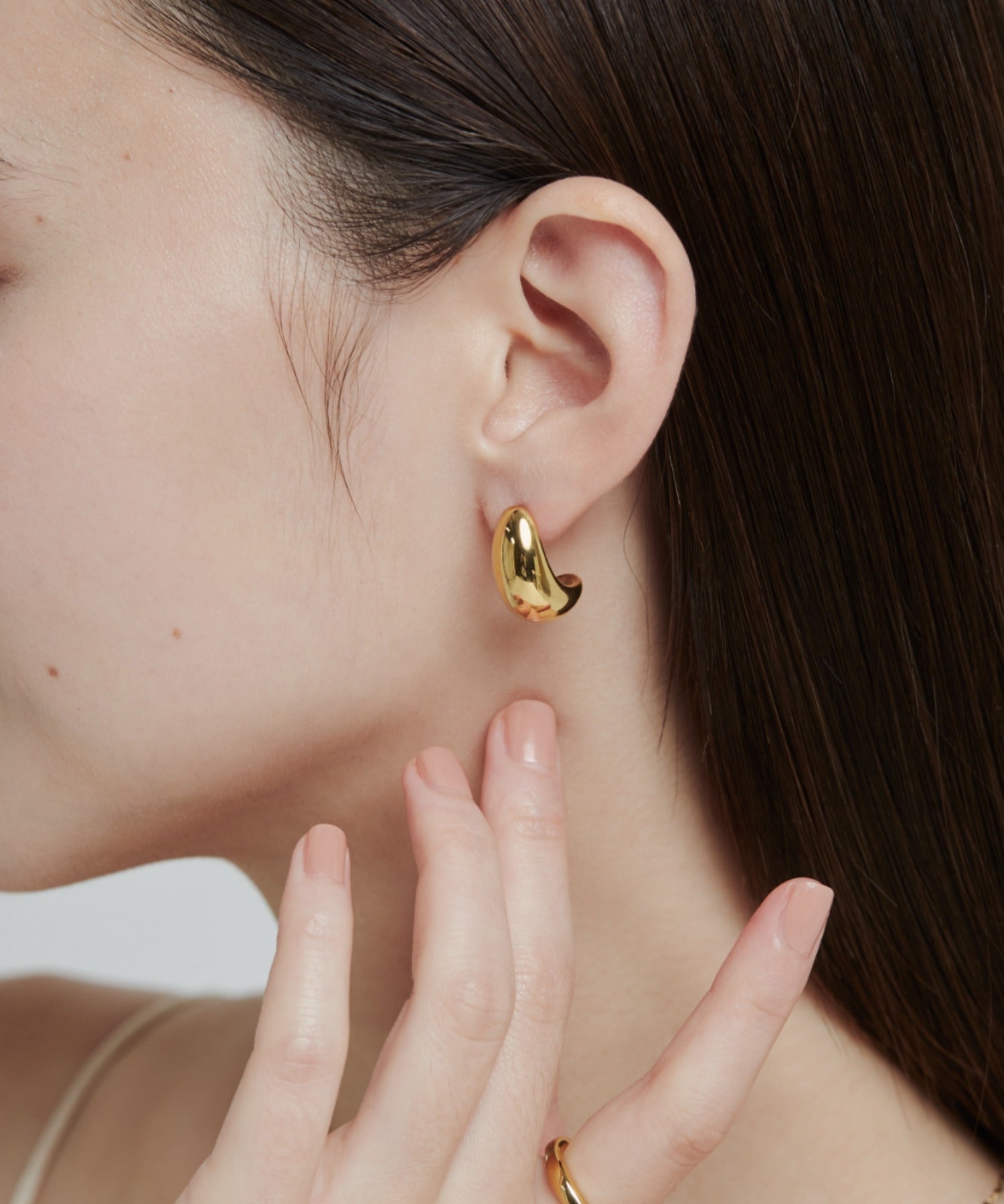 ciite' シーテ ピアス（両耳用） 【 金属アレルギー対応 】 ぷっくりピアス サージカルステンレス (両耳用) ゴールド FREE