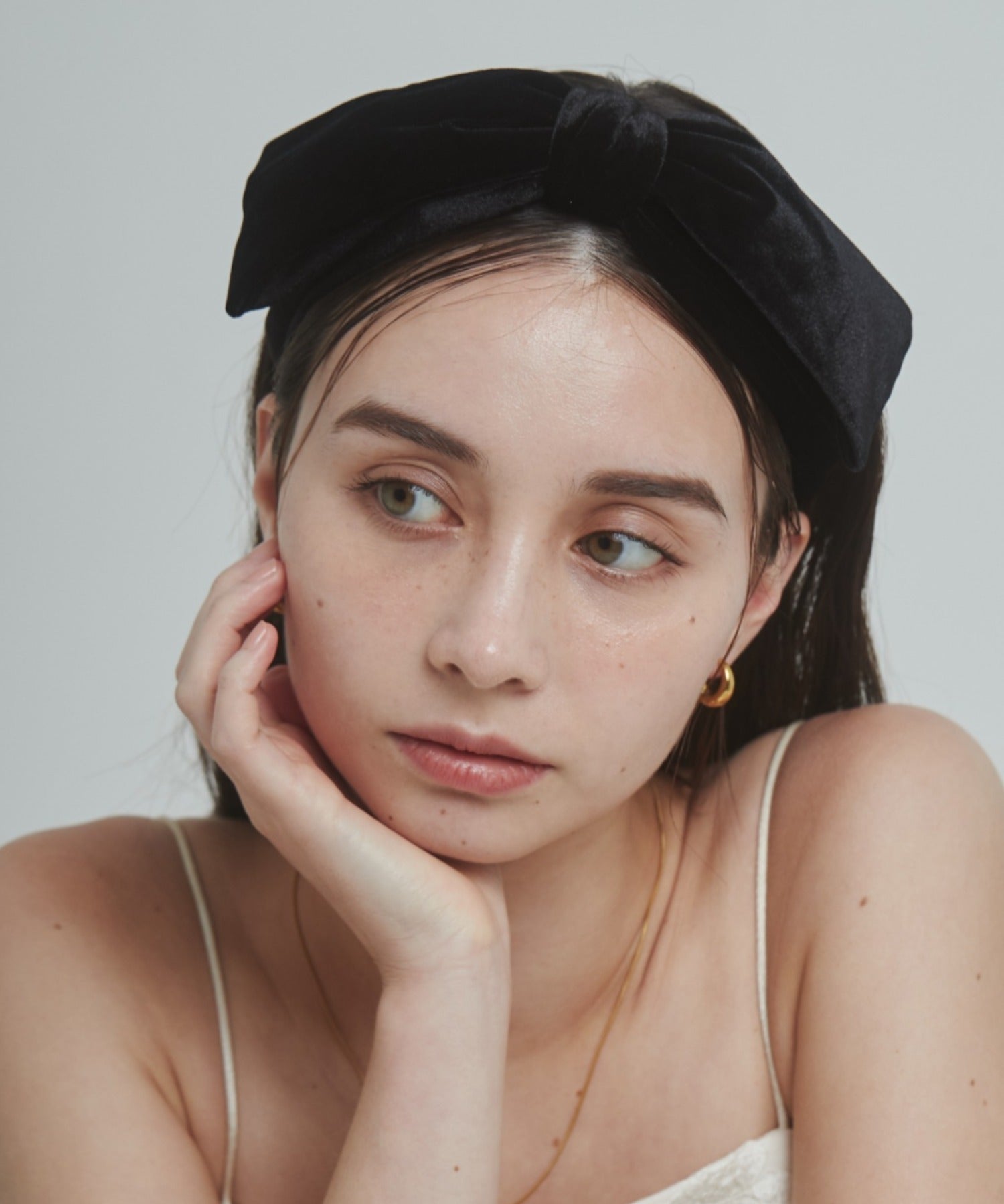 ciite' シーテ ヘアアクセサリー フレンチベロア カチューシャ ブラック FREE