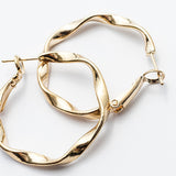 ciite' シーテ ピアス（両耳用） ねじりフープピアス (両耳用)