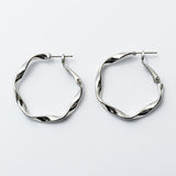 ciite' シーテ ピアス（両耳用） ねじりフープピアス (両耳用)