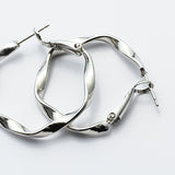 ciite' シーテ ピアス（両耳用） ねじりフープピアス (両耳用)