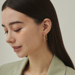 ciite' シーテ ピアス（両耳用） ねじりフープピアス (両耳用)