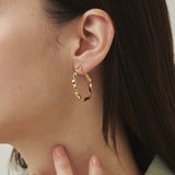 ciite' シーテ ピアス（両耳用） ねじりフープピアス (両耳用)