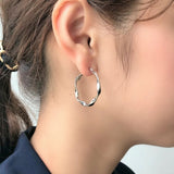 ciite' シーテ ピアス（両耳用） ねじりフープピアス (両耳用)