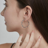 ciite' シーテ ピアス（両耳用） ねじりフープピアス (両耳用)