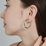 ciite' シーテ イヤリング ねじりフープイヤリング (両耳用) シルバー FREE