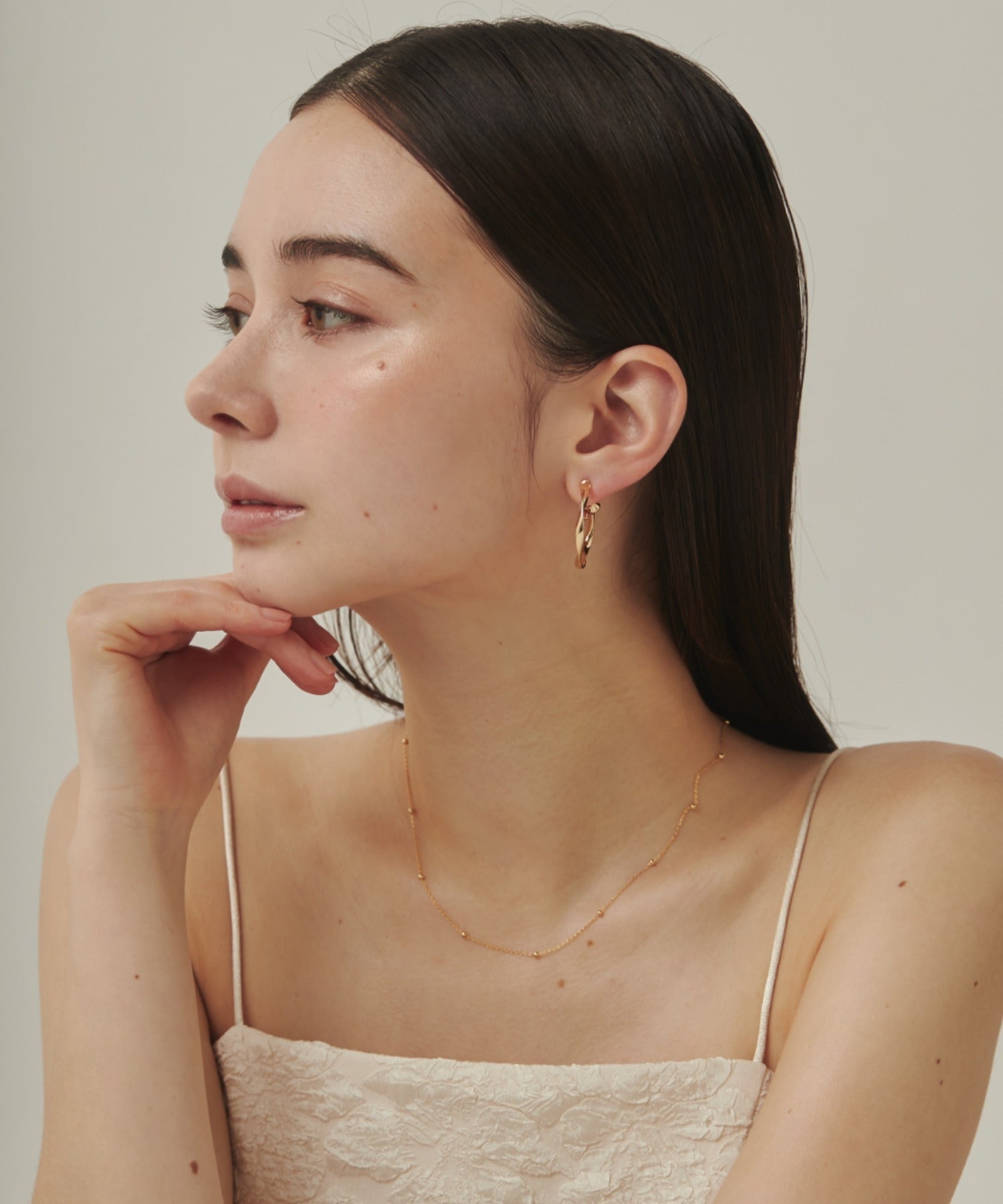 ciite' シーテ イヤリング ねじりフープイヤリング (両耳用)