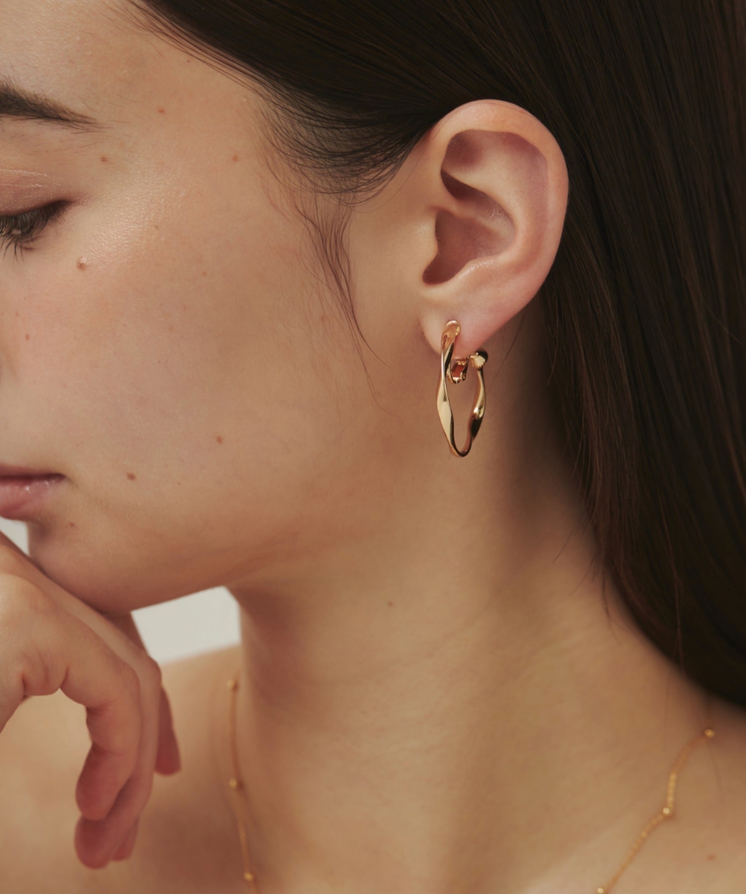 ciite' シーテ イヤリング ねじりフープイヤリング (両耳用)