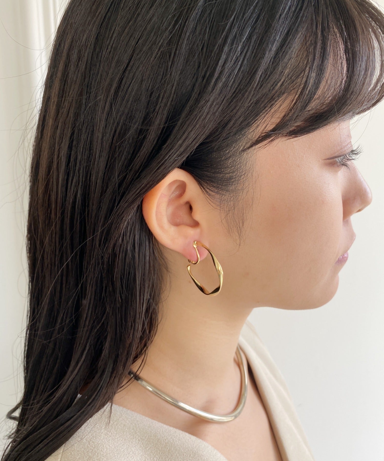 ciite' シーテ イヤリング ねじりフープイヤリング (両耳用)