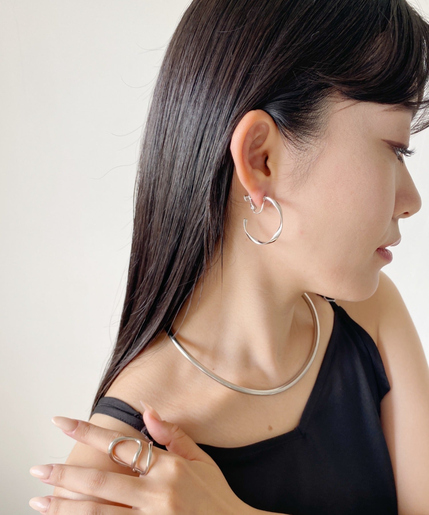 ciite' シーテ イヤリング ねじりフープイヤリング (両耳用)