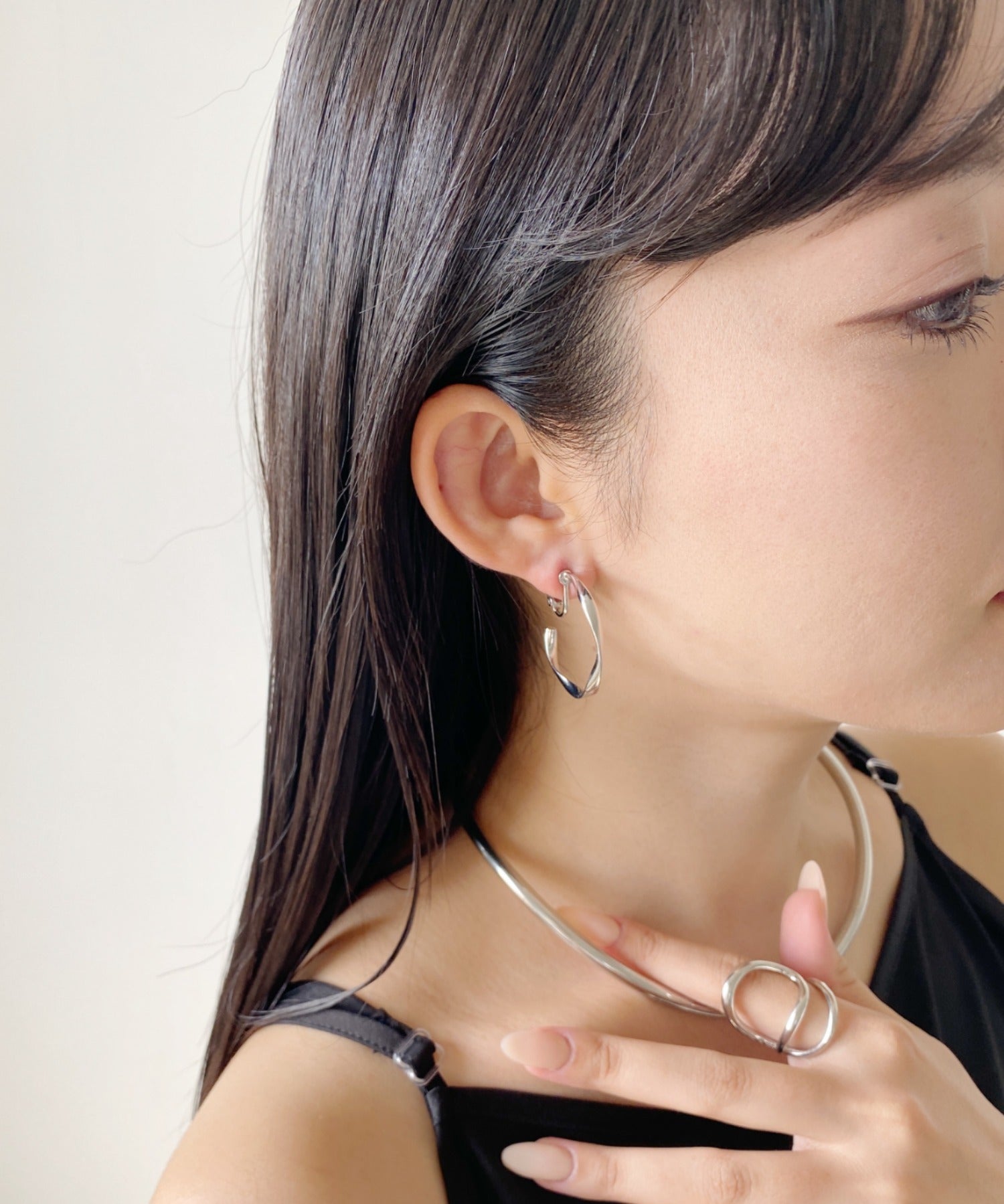 ciite' シーテ イヤリング ねじりフープイヤリング (両耳用)