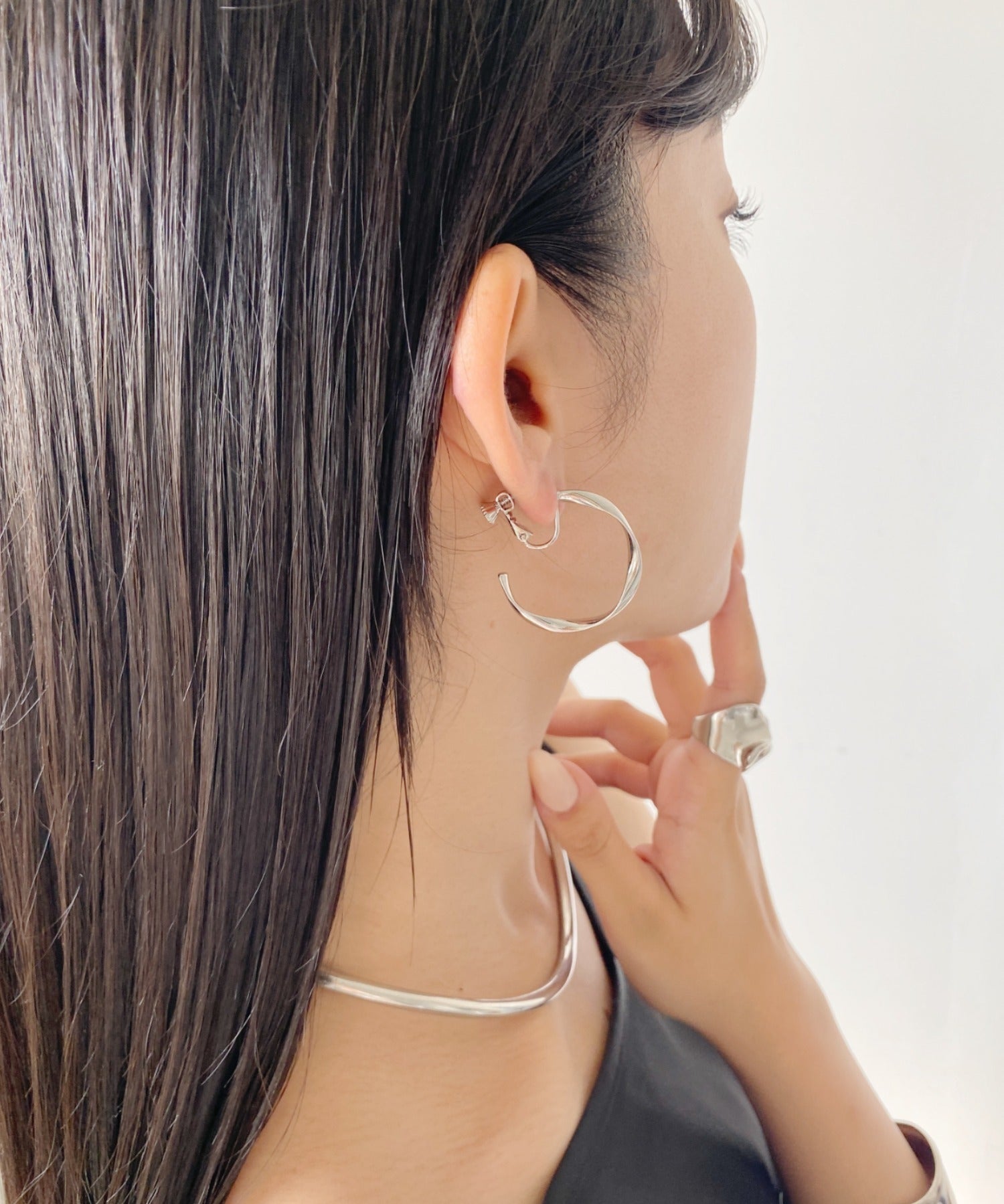 ciite' シーテ イヤリング ねじりフープイヤリング (両耳用)