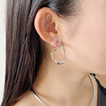 ciite' シーテ イヤリング ねじりフープイヤリング (両耳用)