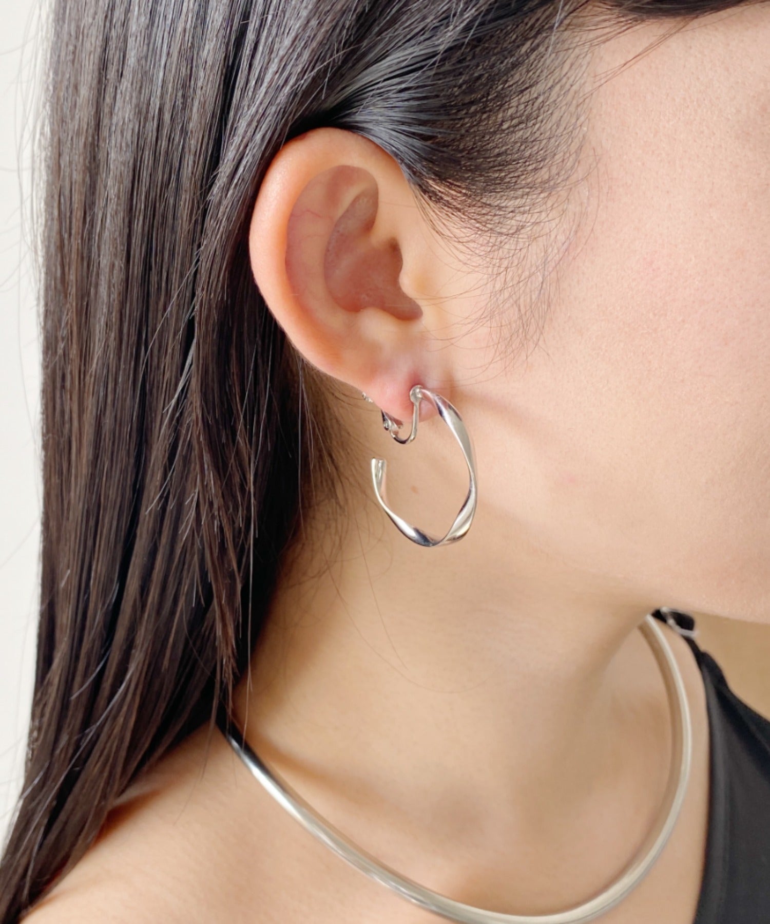 ciite' シーテ イヤリング ねじりフープイヤリング (両耳用)