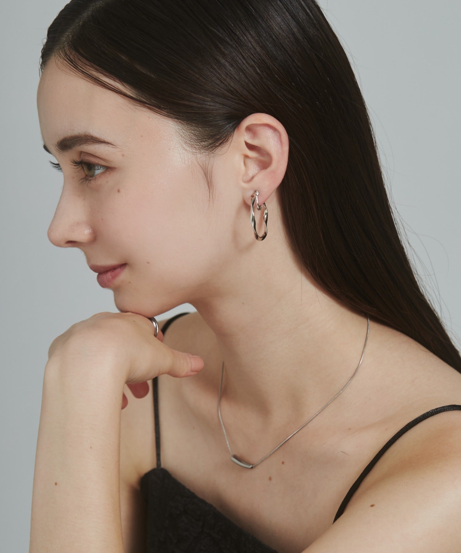 ciite' シーテ イヤリング ねじりフープイヤリング (両耳用)