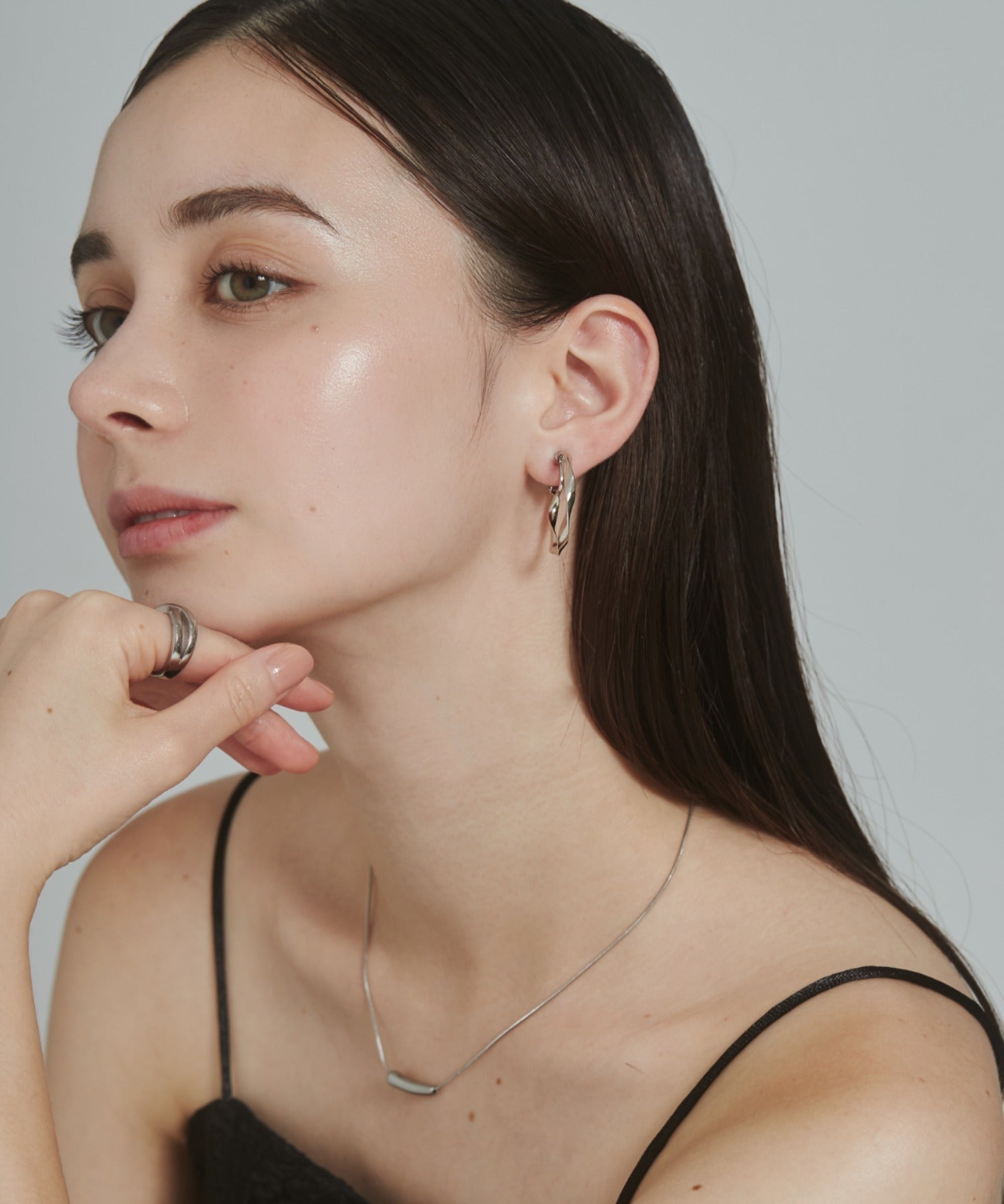 ciite' シーテ イヤリング ねじりフープイヤリング (両耳用)