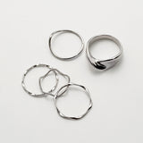 ciite' シーテ リング ねじれリング 5セット / five ring set