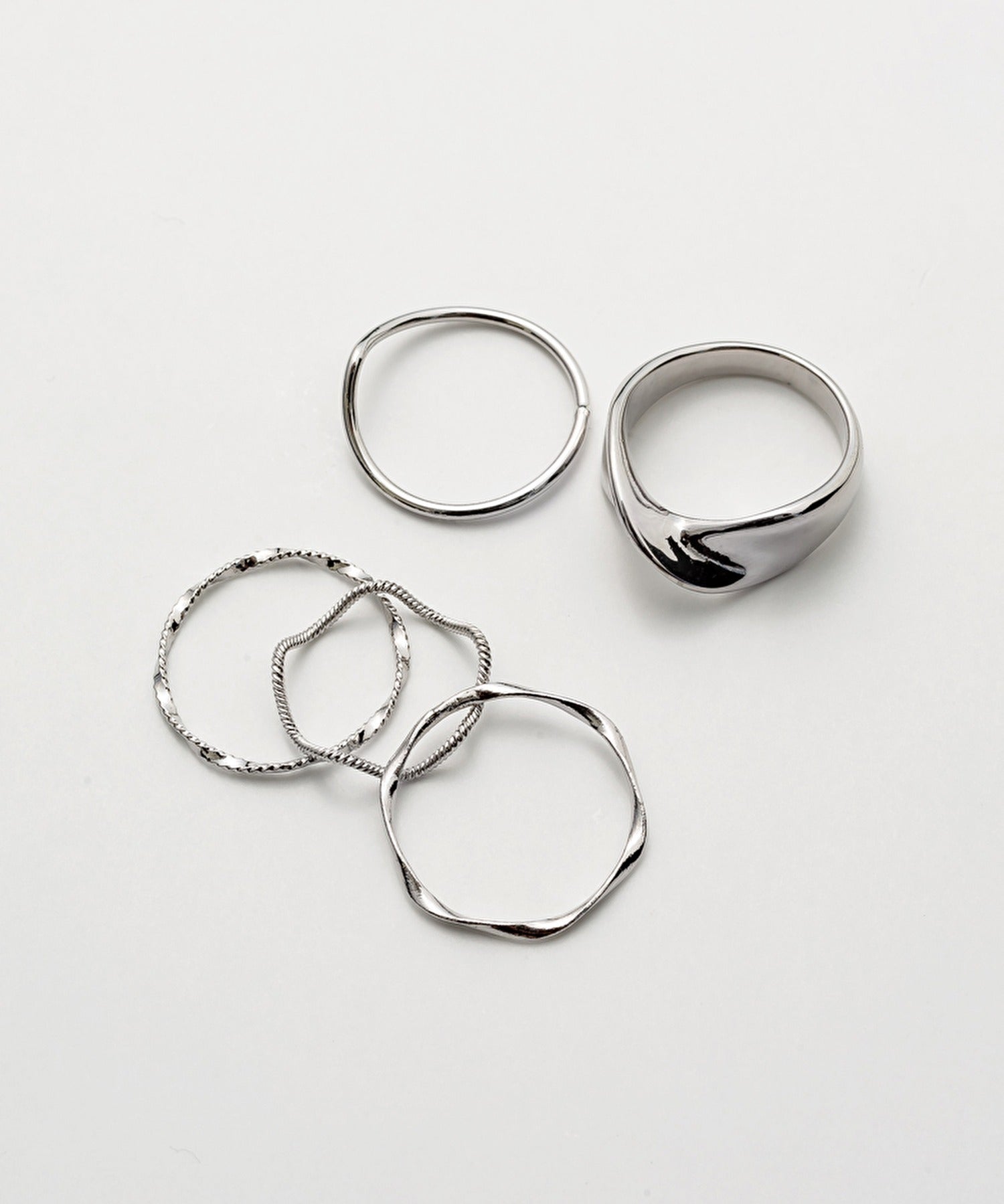 ciite' シーテ リング ねじれリング 5セット / five ring set