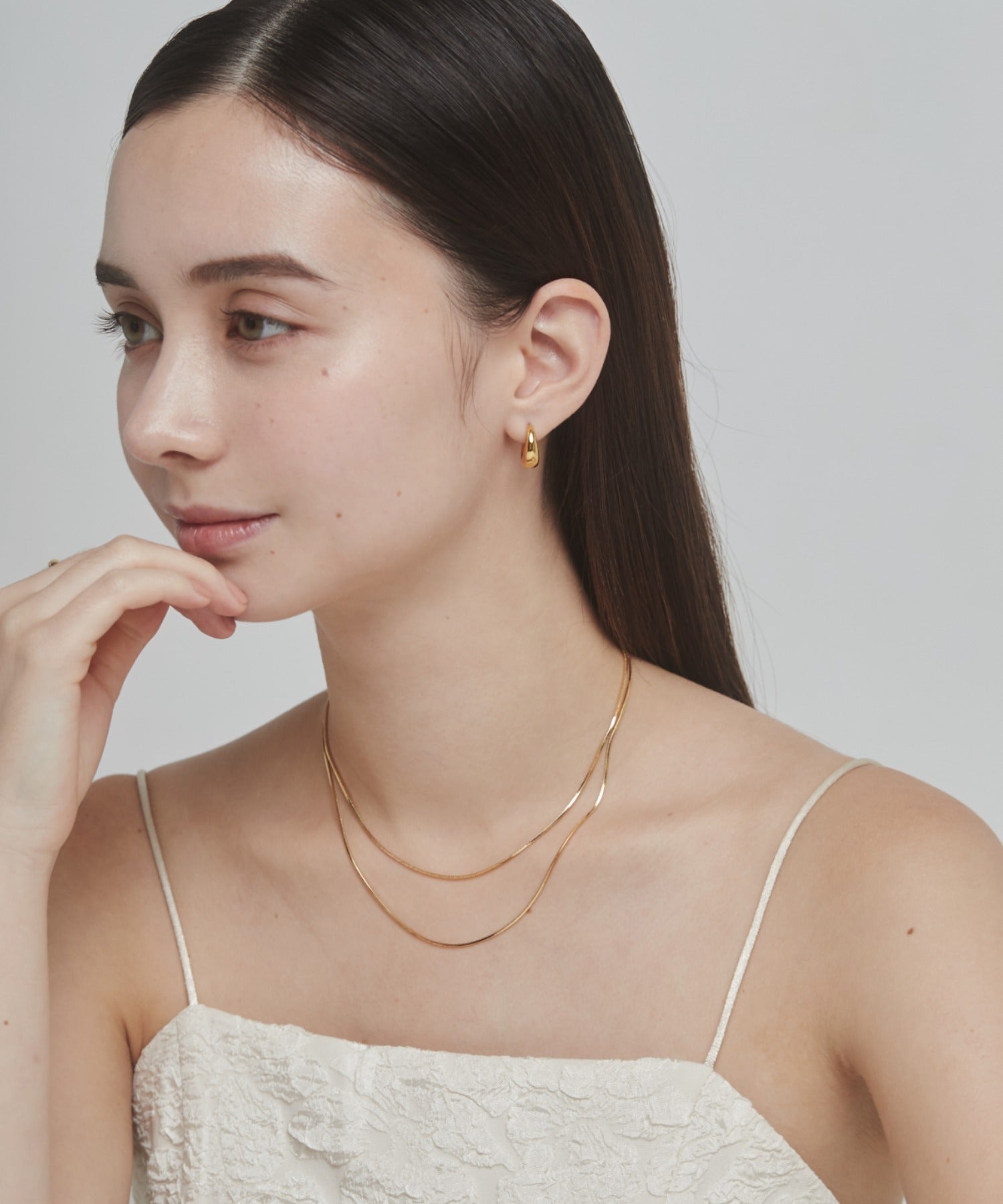 ciite' シーテ ネックレス simple double snake necklace / シンプル2連スネークネックレス