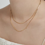 ciite' シーテ ネックレス simple double snake necklace / シンプル2連スネークネックレス