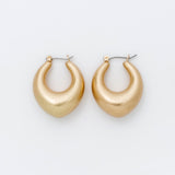 ciite' シーテ ピアス（両耳用） マットドロップフープピアス (両耳用)