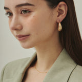 ciite' シーテ ピアス（両耳用） マットドロップフープピアス (両耳用)