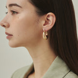 ciite' シーテ ピアス（両耳用） マットドロップフープピアス (両耳用)