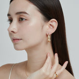 ciite' シーテ ピアス（両耳用） マットドロップフープピアス (両耳用)