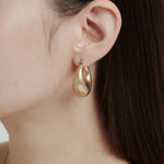 ciite' シーテ ピアス（両耳用） マットドロップフープピアス (両耳用)