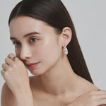 ciite' シーテ ピアス（両耳用） マットドロップフープピアス (両耳用)