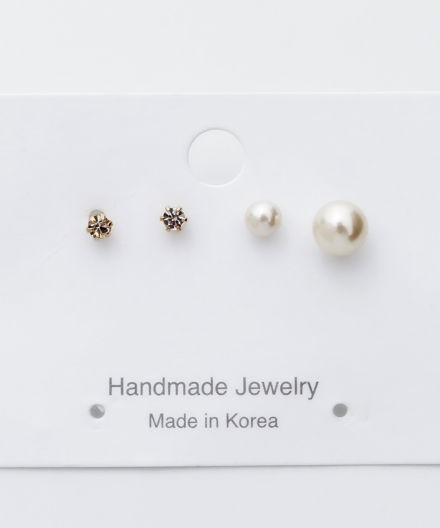 ciite' シーテ ピアス（両耳用） ねじりピアス × パールピアス 3ピアスセット (両耳用)