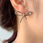 ciite' シーテ ピアス（両耳用） リボンピアス (両耳用) シルバー FREE