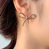 ciite' シーテ ピアス（両耳用） リボンピアス (両耳用) ゴールド FREE